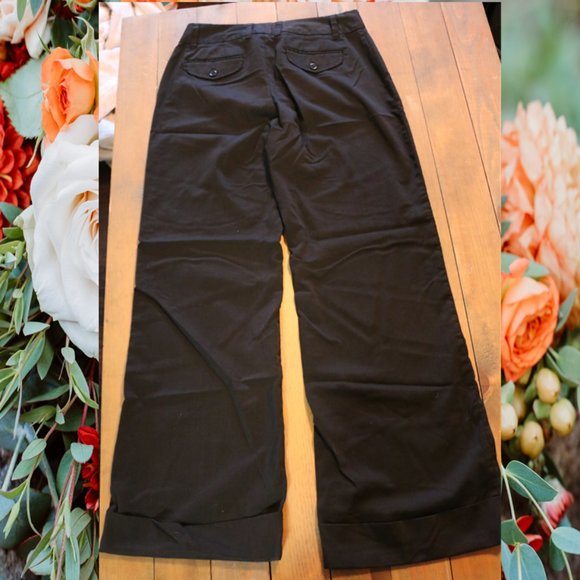 Gap stretch 8 Reg – wide leg cuffed bottom unlined dress pants - Picture 2 of 4